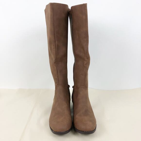 Nautica Womens Rebeka Riding Boots Size 10 Brown Knee High Faux Leather NWOB - Picture 4 of 11
